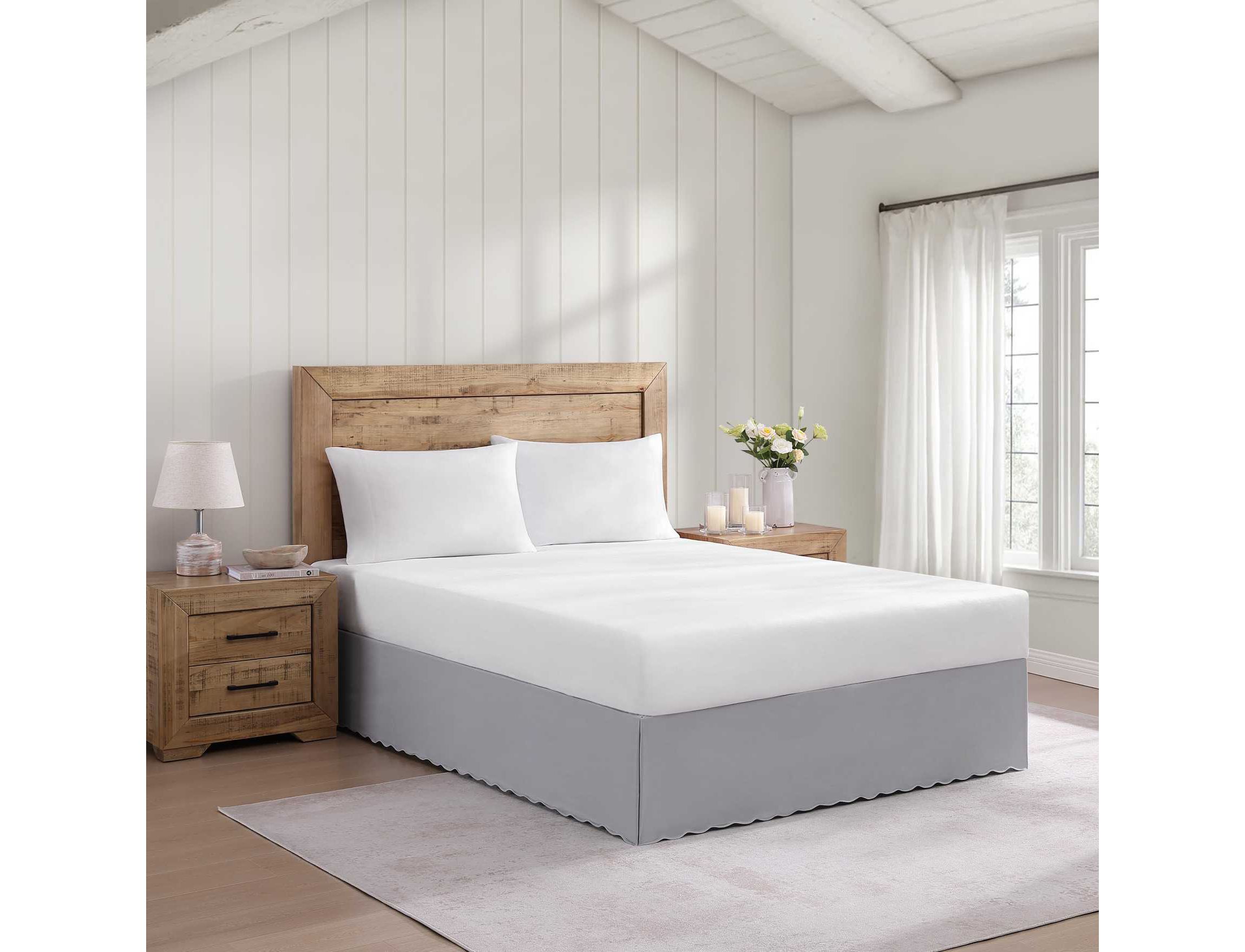 Solid Cotton Tailored Bedskirt