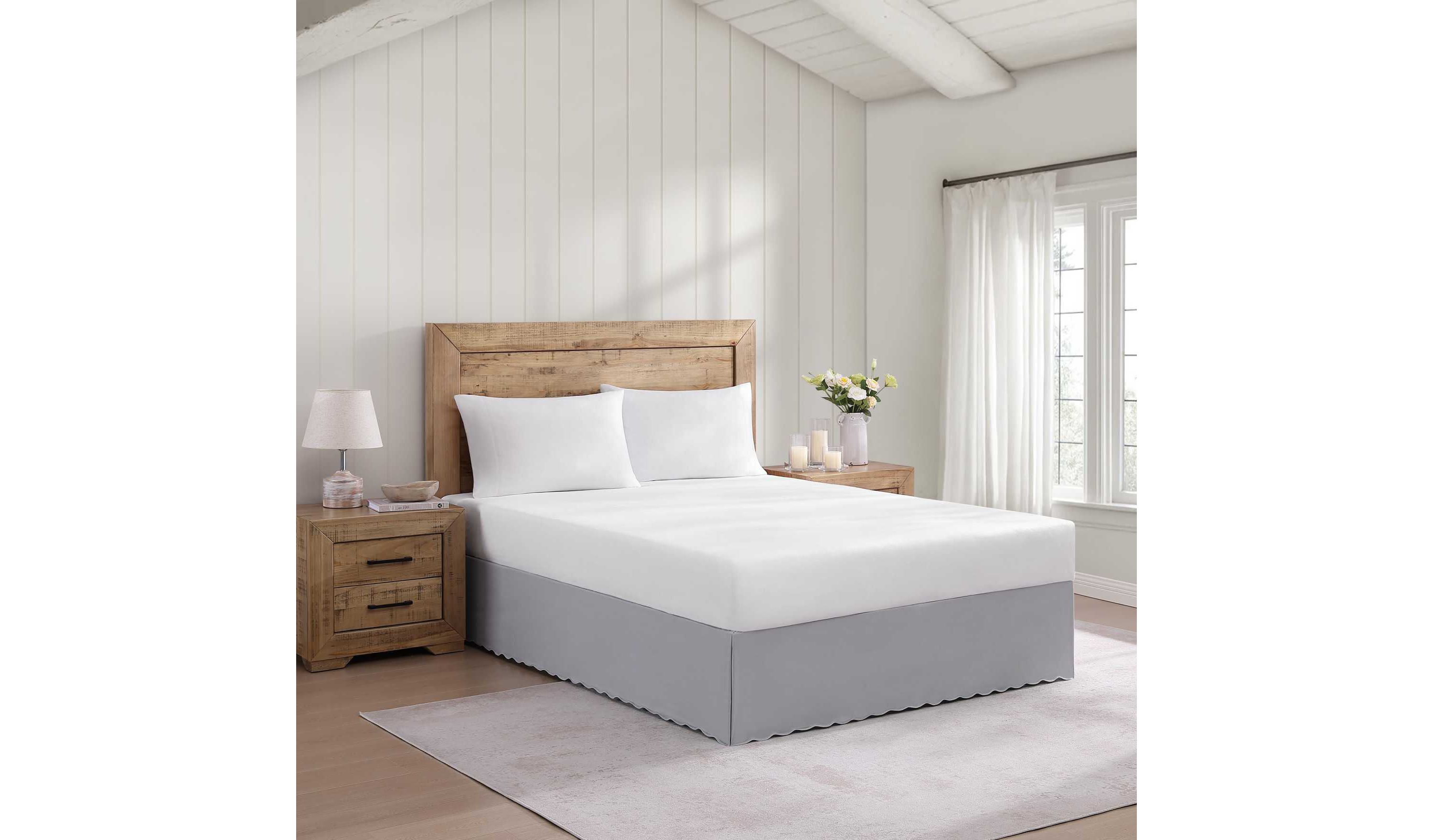 Solid Cotton Tailored Bedskirt