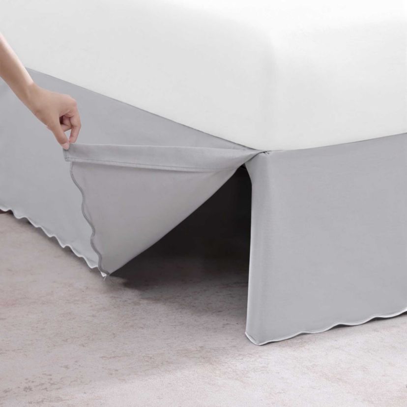 Solid Cotton Tailored Bedskirt