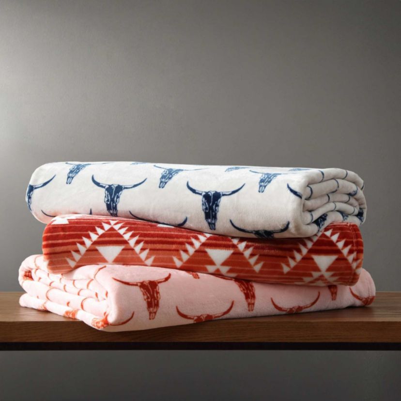 Steer Head Microfiber Blanket
