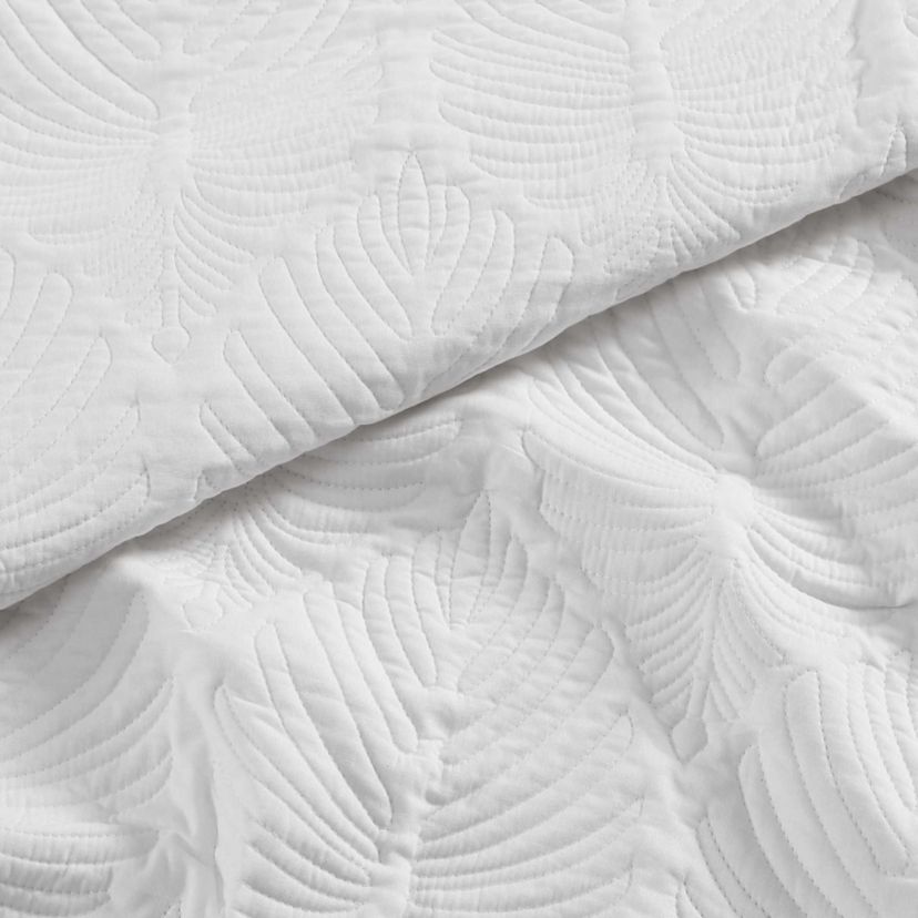 Line Palm Cotton Quilt Set