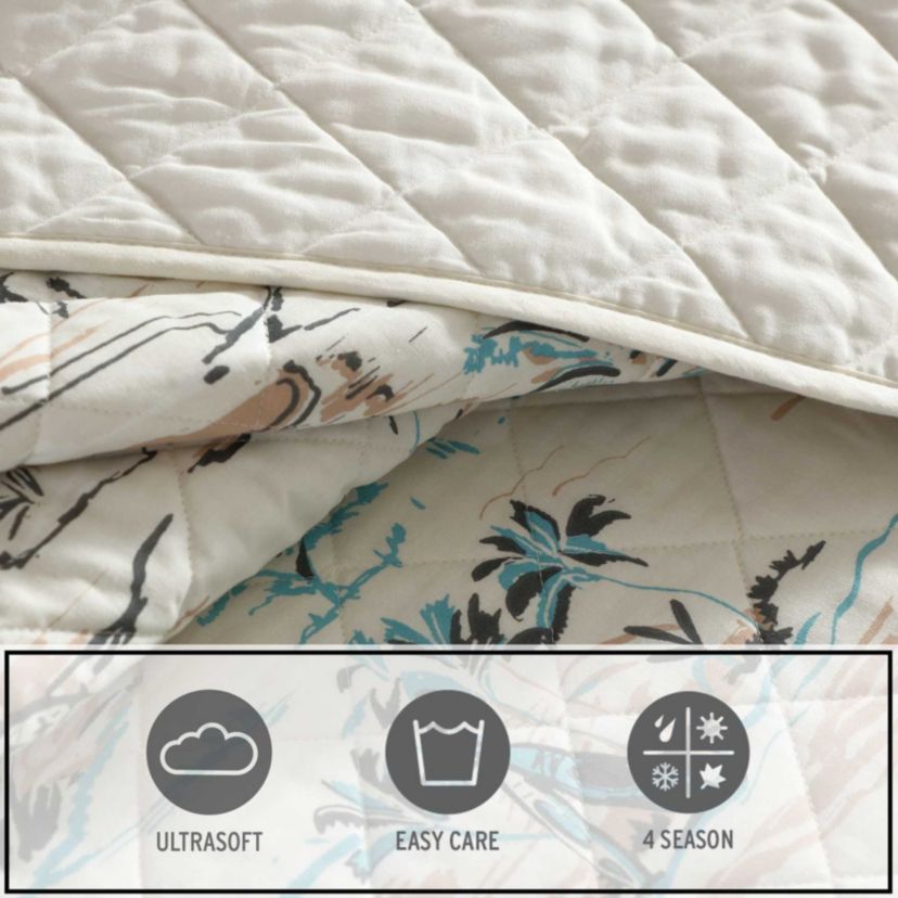 Alani Island Conversation Cotton Quilt Set