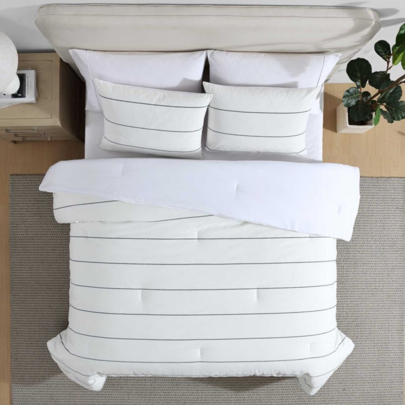 Naval Stripe Cotton Duvet Cover Set
