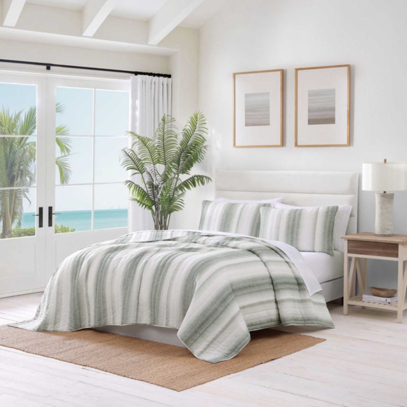 La Prisma Stripe Texture Cotton Quilt Set