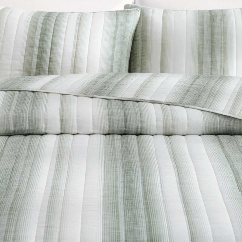 La Prisma Stripe Texture Cotton Quilt Set