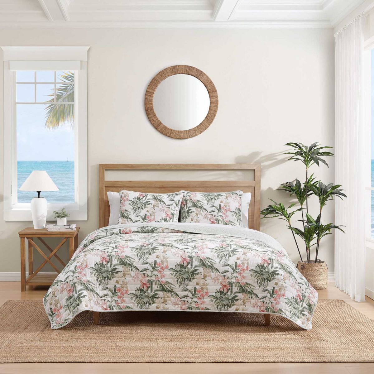Island Orchid Cotton Quilt Set