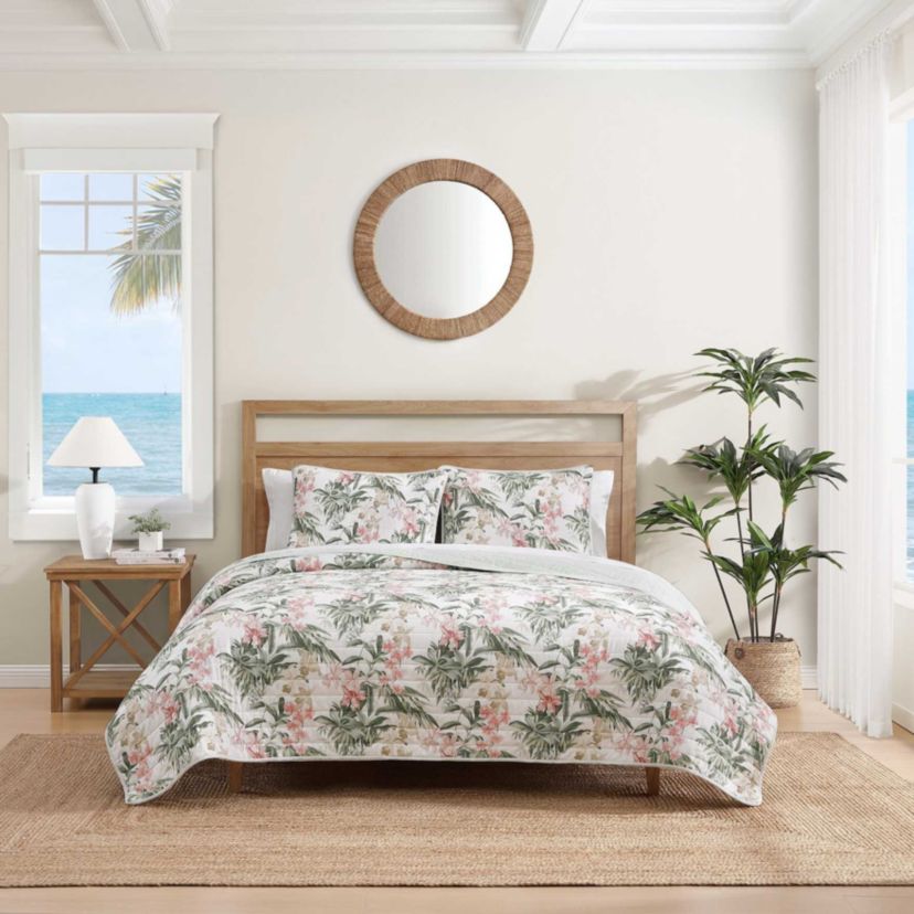 Island Orchid Cotton Quilt Set