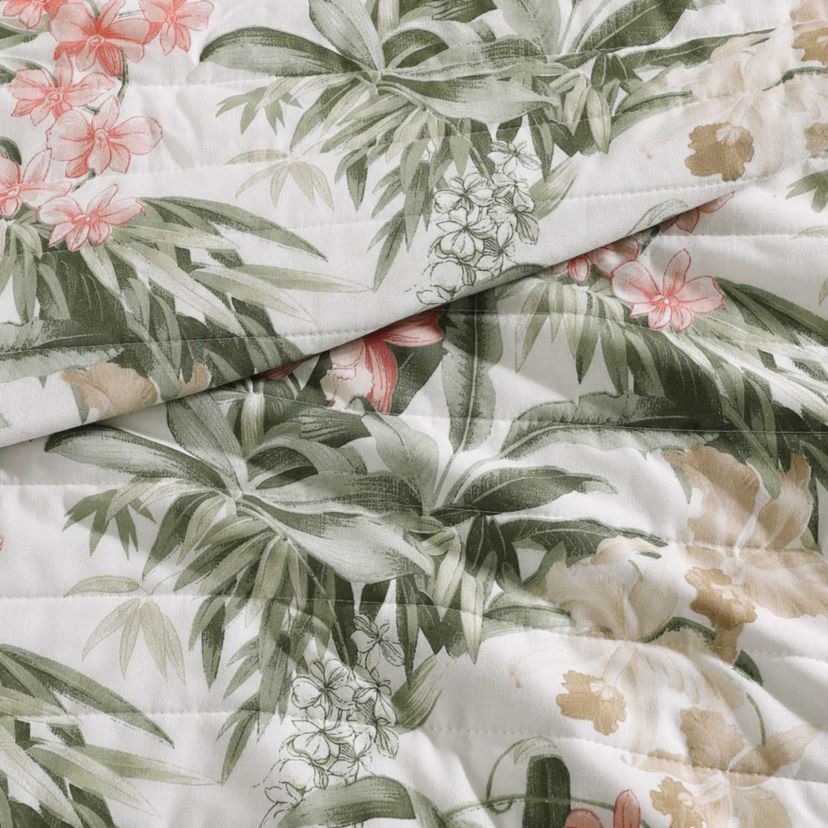 Island Orchid Cotton Quilt Set