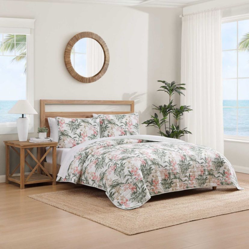 Island Orchid Cotton Quilt Set