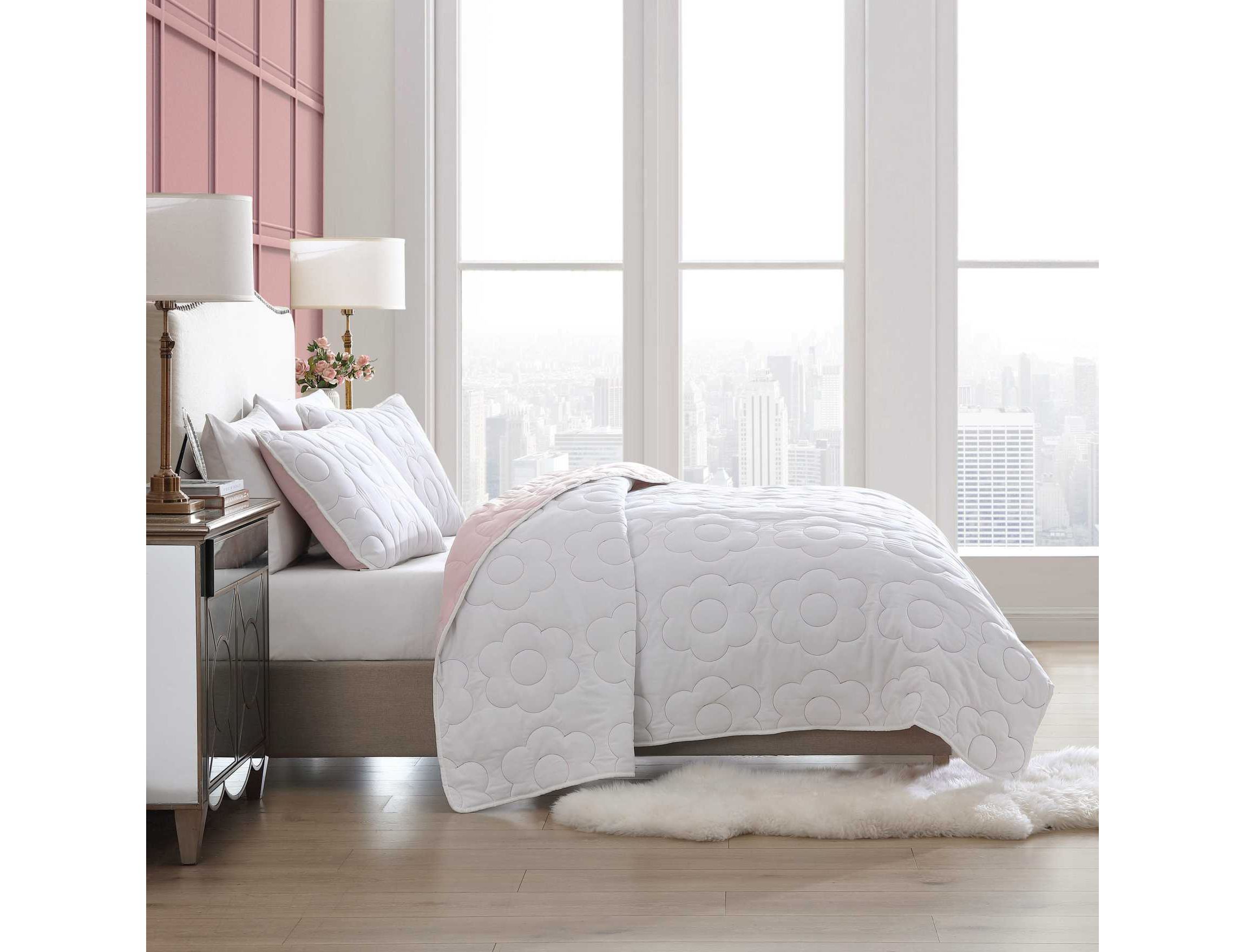 Rainbow Stitch Microfiber Quilt Set