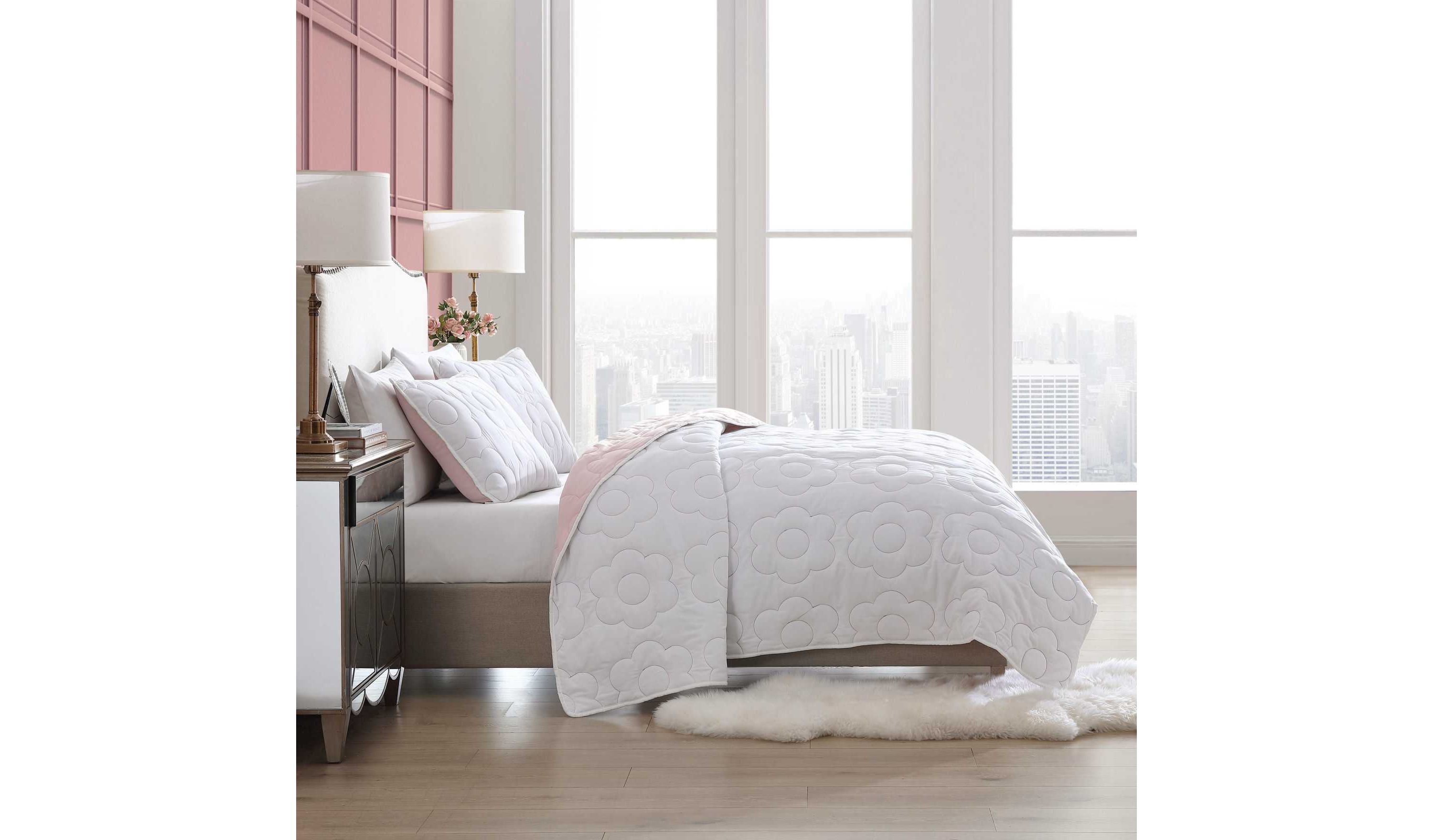 Rainbow Stitch Microfiber Quilt Set