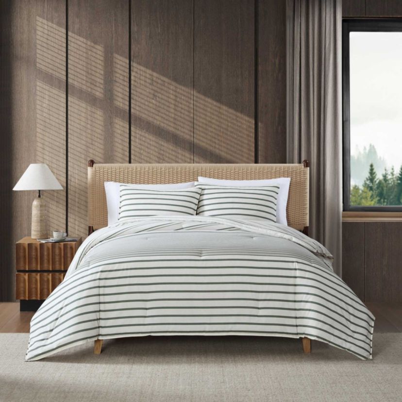 Cooper Stripe Cotton Duvet Cover Set