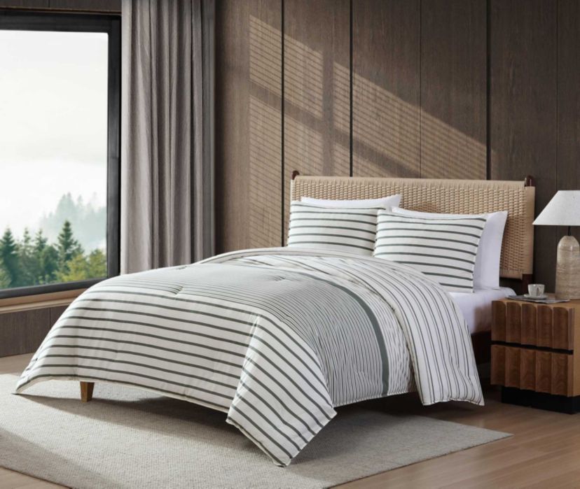 Cooper Stripe Cotton Duvet Cover Set