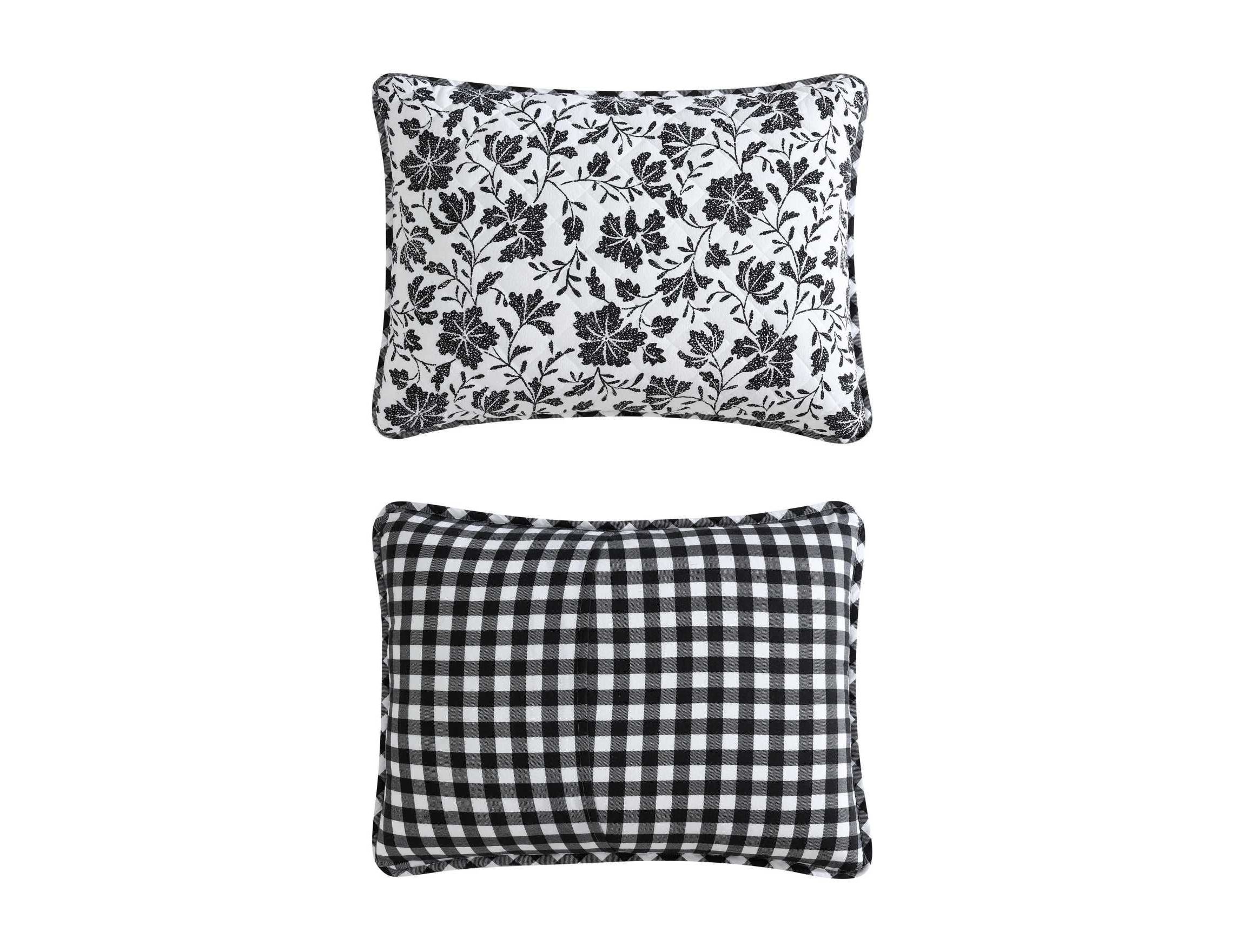 Woodblock Floral Cotton Quilt Set