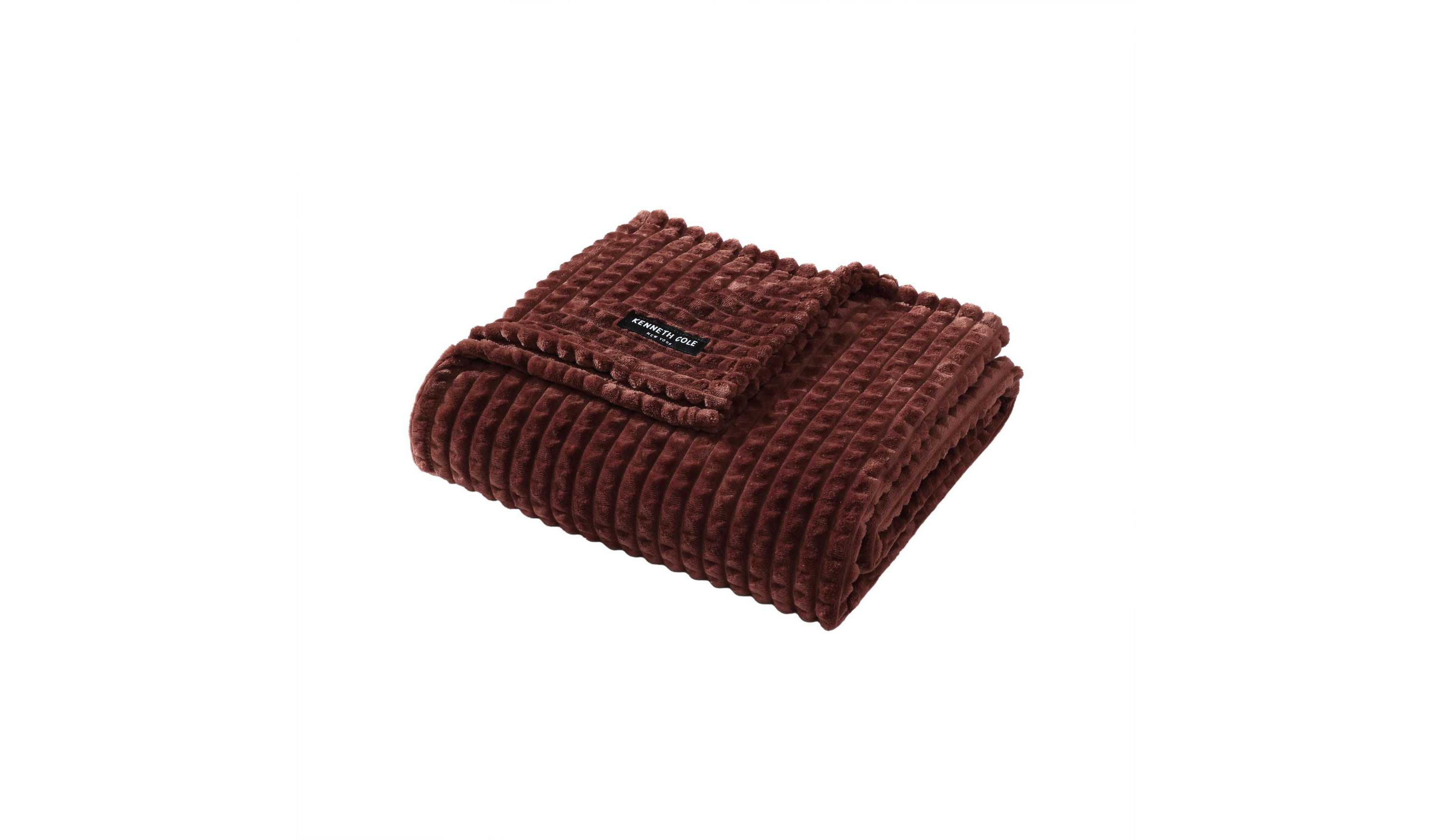 KCNY  Textured Solid Microfiber Throw Blanket