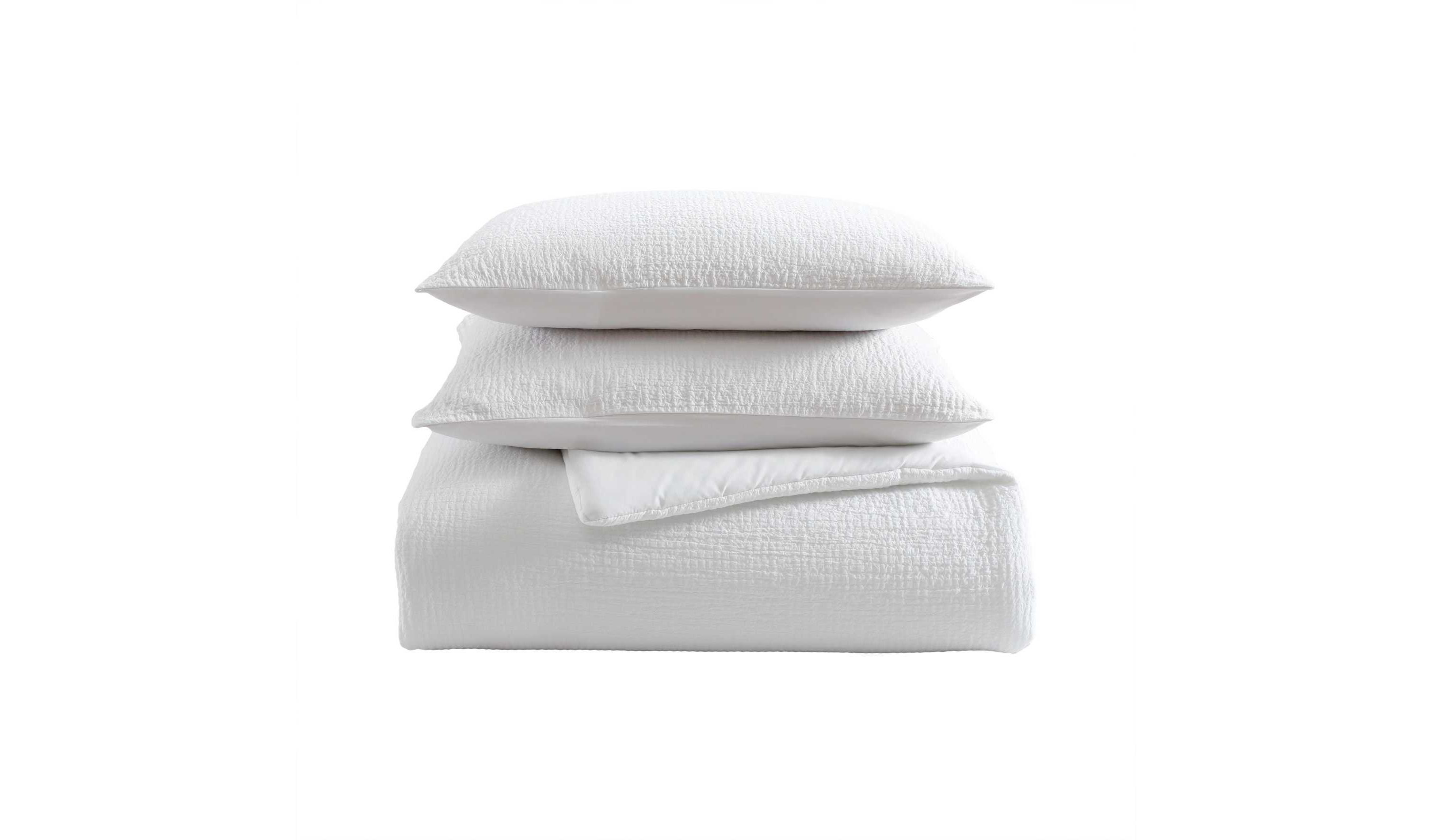 Puckered Texture Cotton Duvet Cover Set