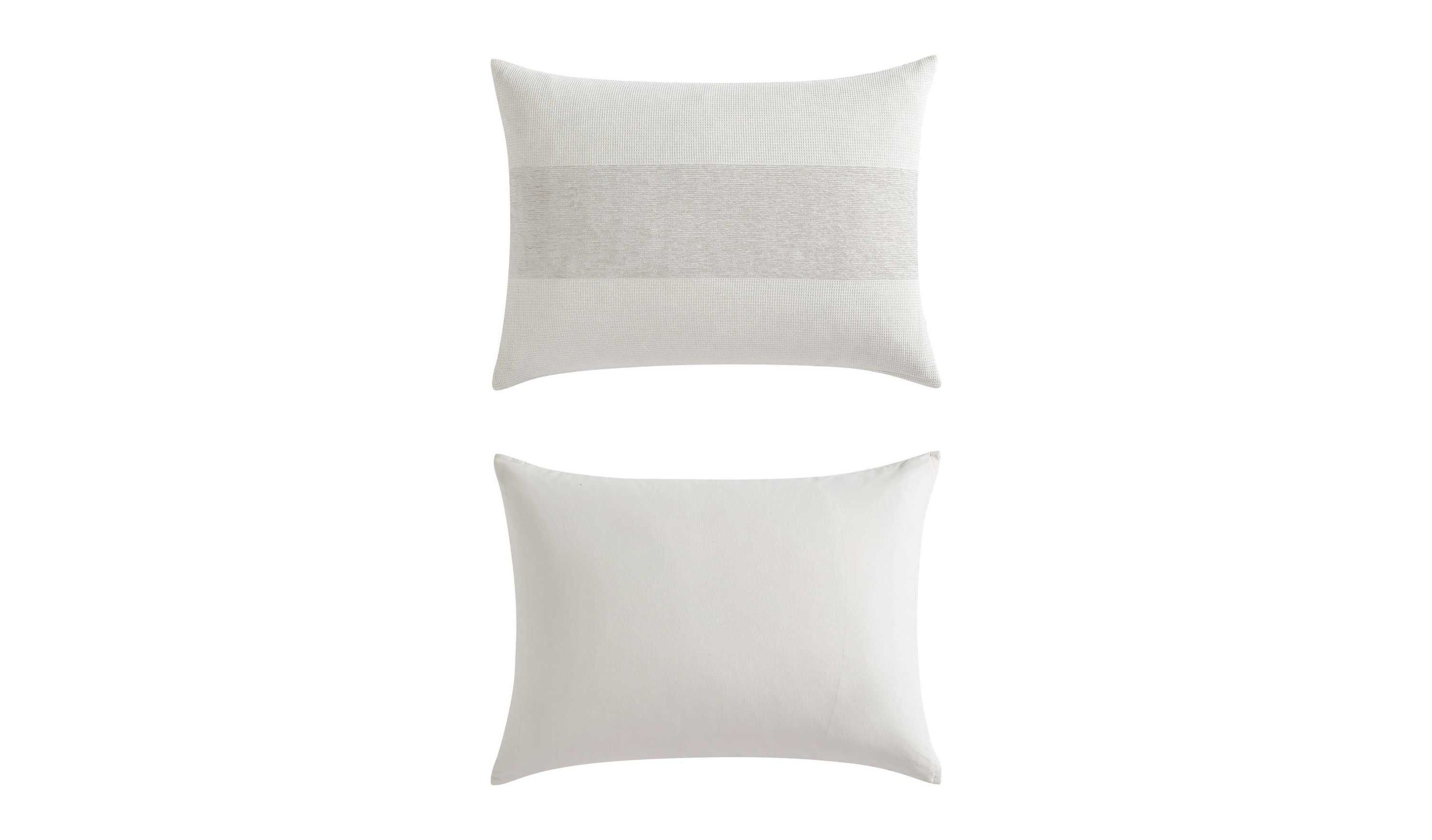 Chenille Waffle Stripe Cotton Blend Duvet Cover Set