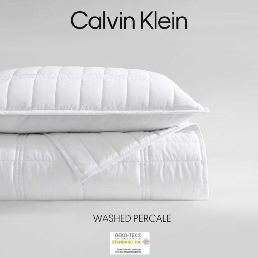 Washed Percale Cotton Quilt Set