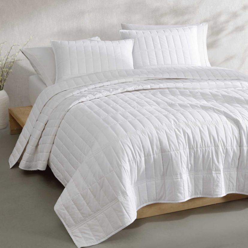 Washed Percale Cotton Quilt Set