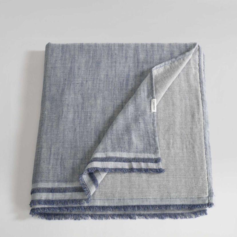 Fine Weave Linen Cotton Blend Throw