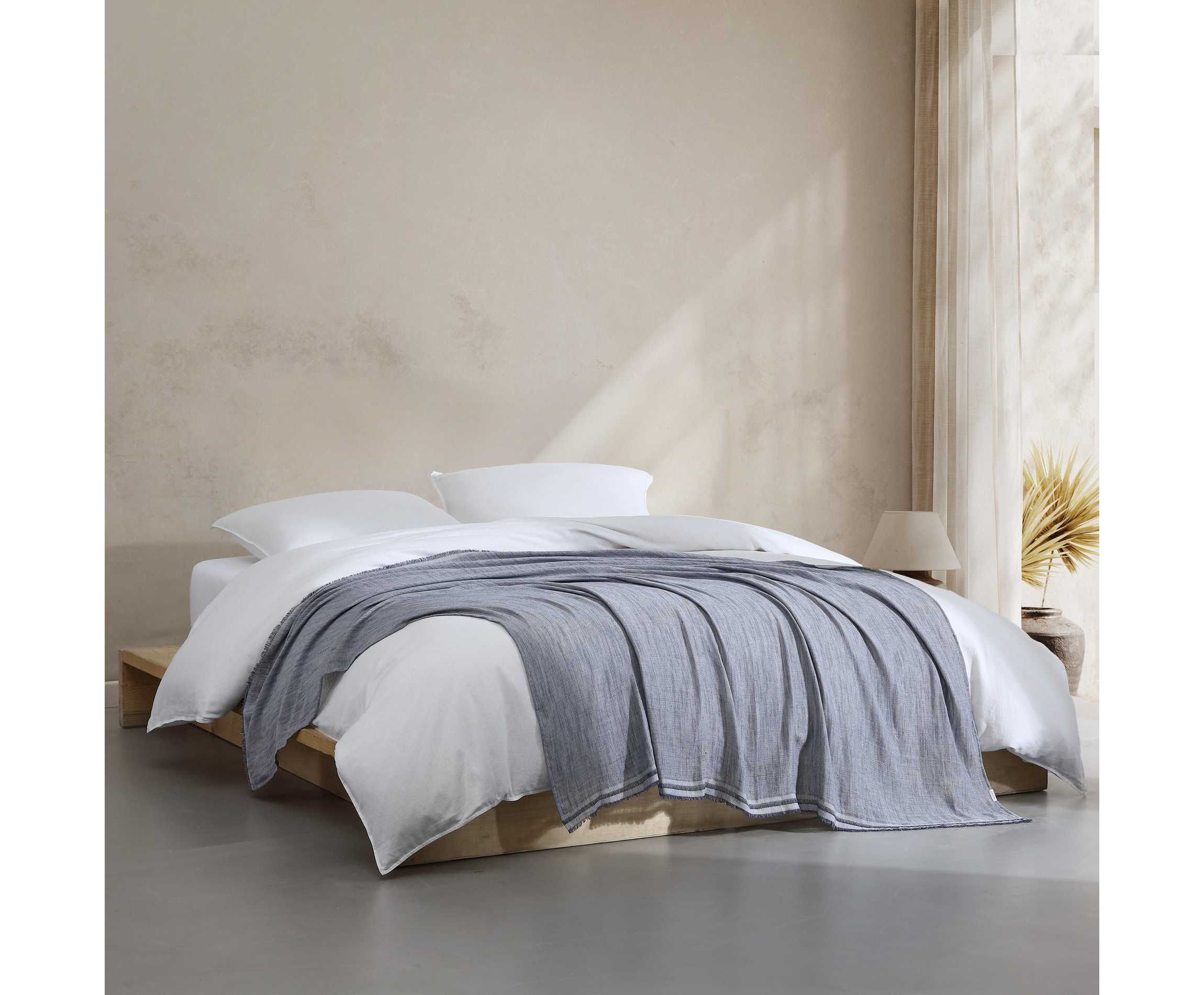 Fine Weave Linen Cotton Blend Throw
