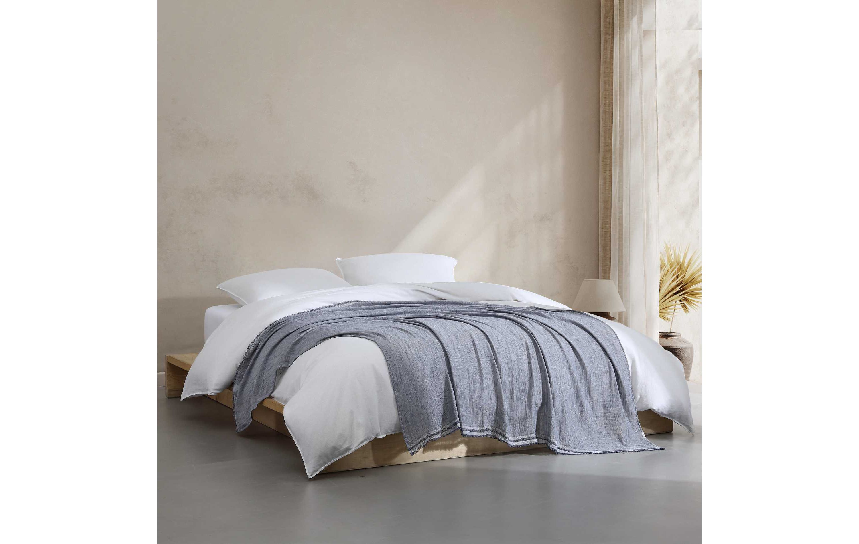 Fine Weave Linen Cotton Blend Throw