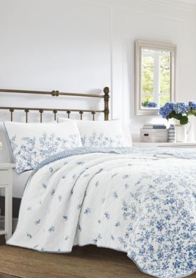 Laura Ashley Flora Cotton Quilt Set