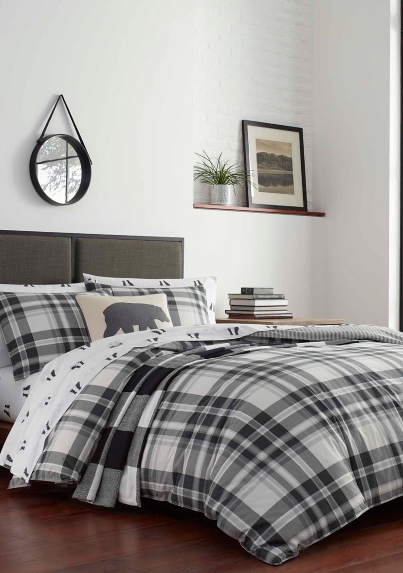 Coal Creek Plaid Cotton Comforter Sham Set