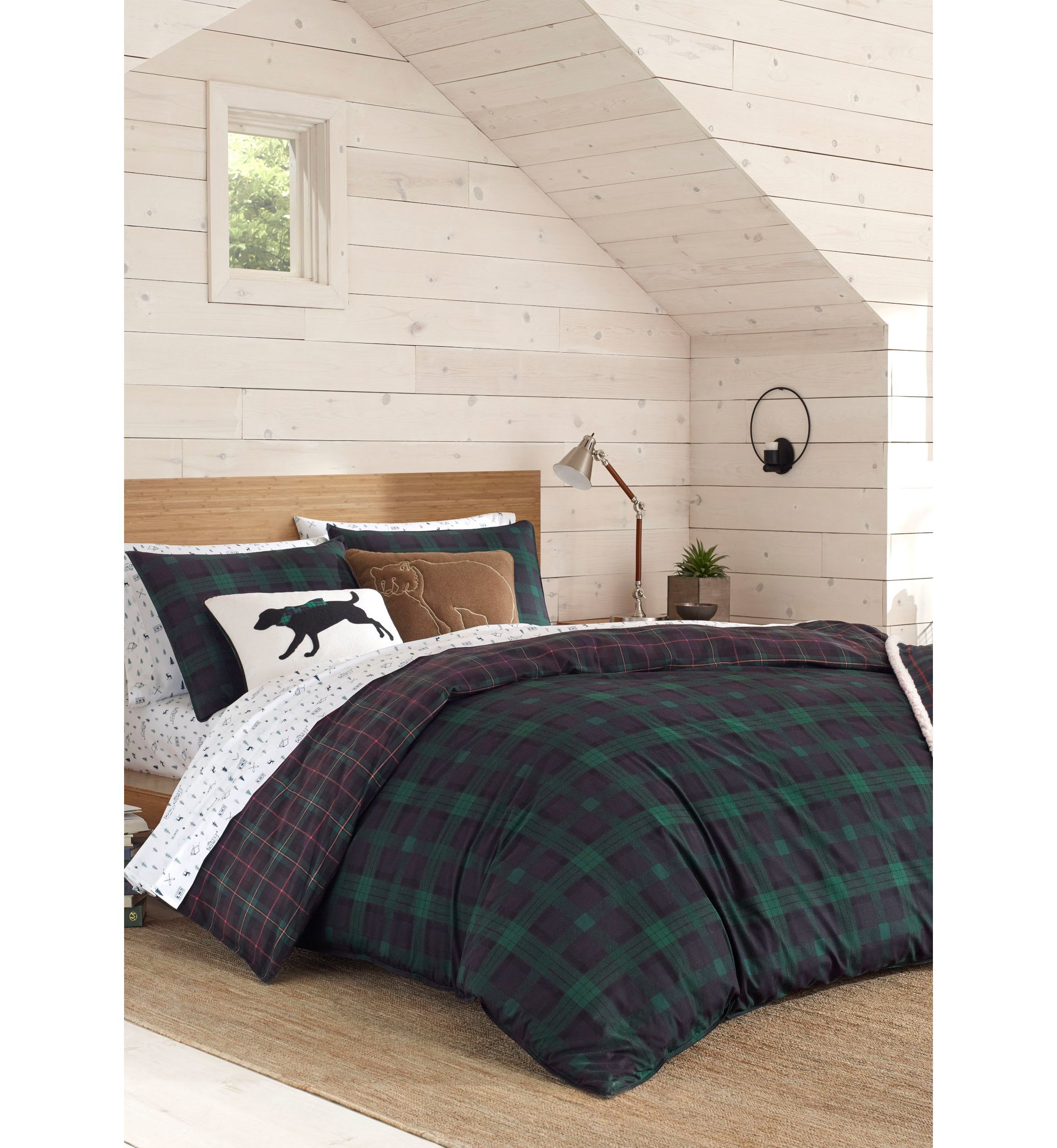 Woodland Tartan Cotton Comforter Sham Set