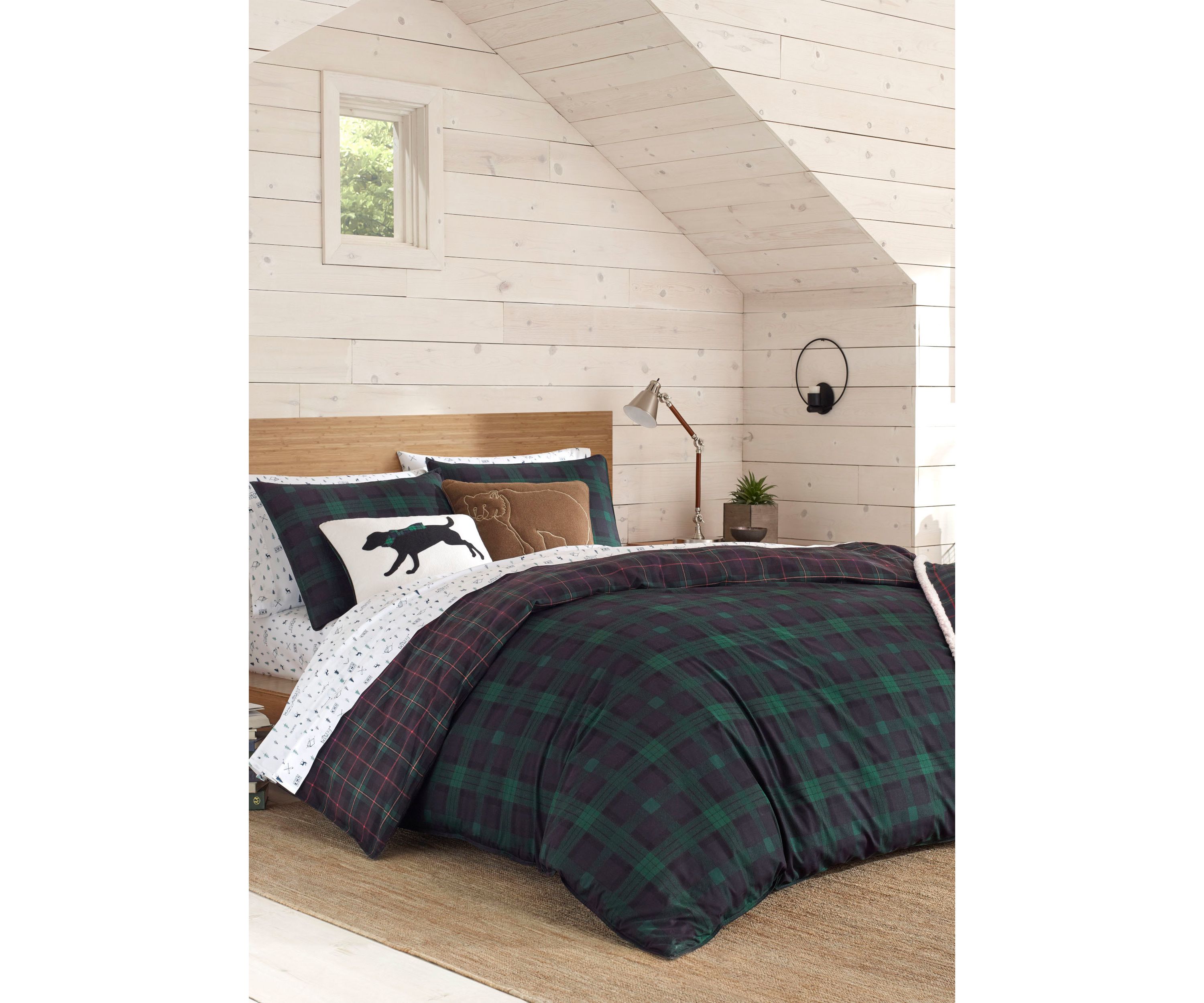 Woodland Tartan Cotton Comforter Sham Set