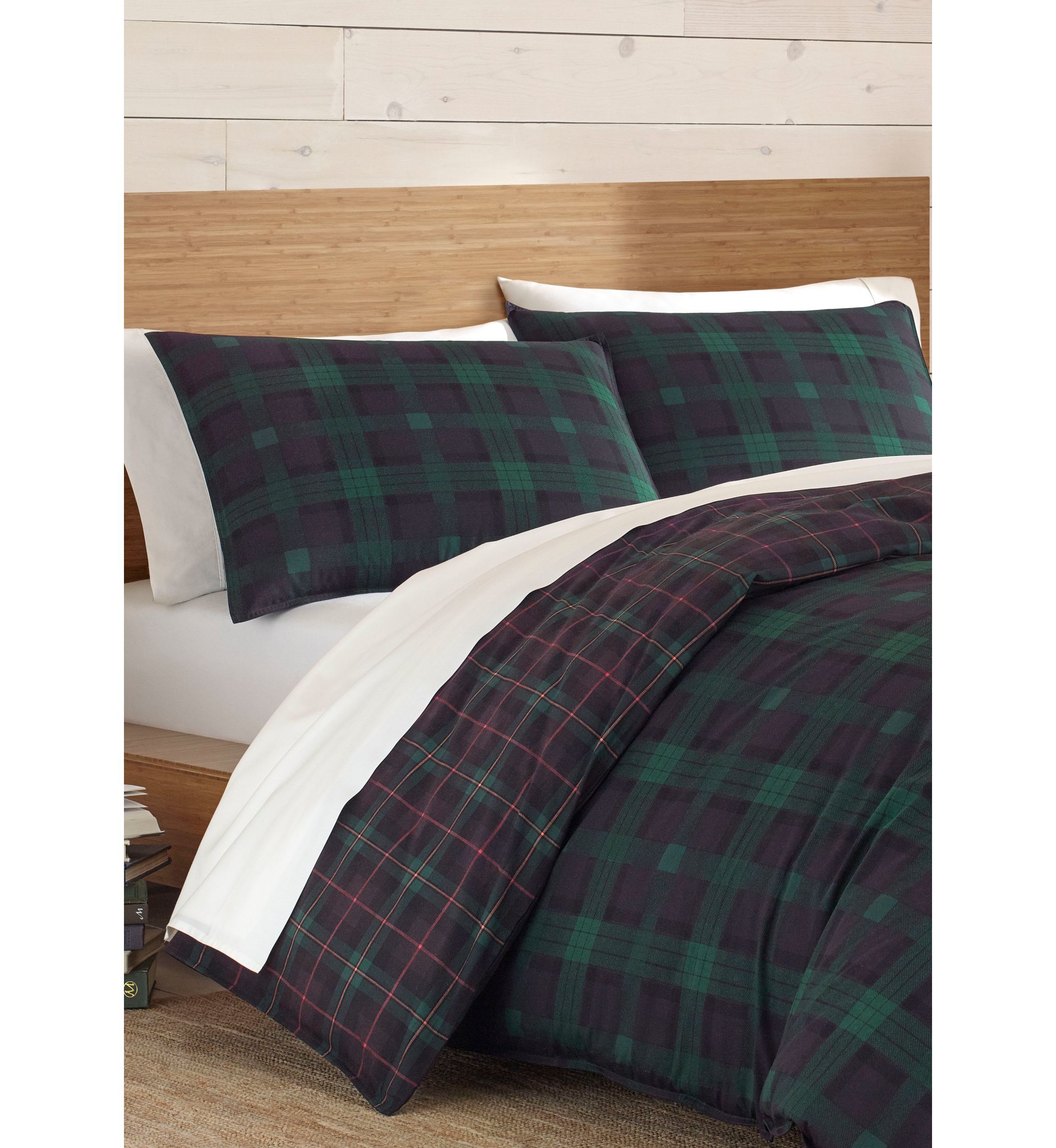 Woodland Tartan Cotton Comforter Sham Set