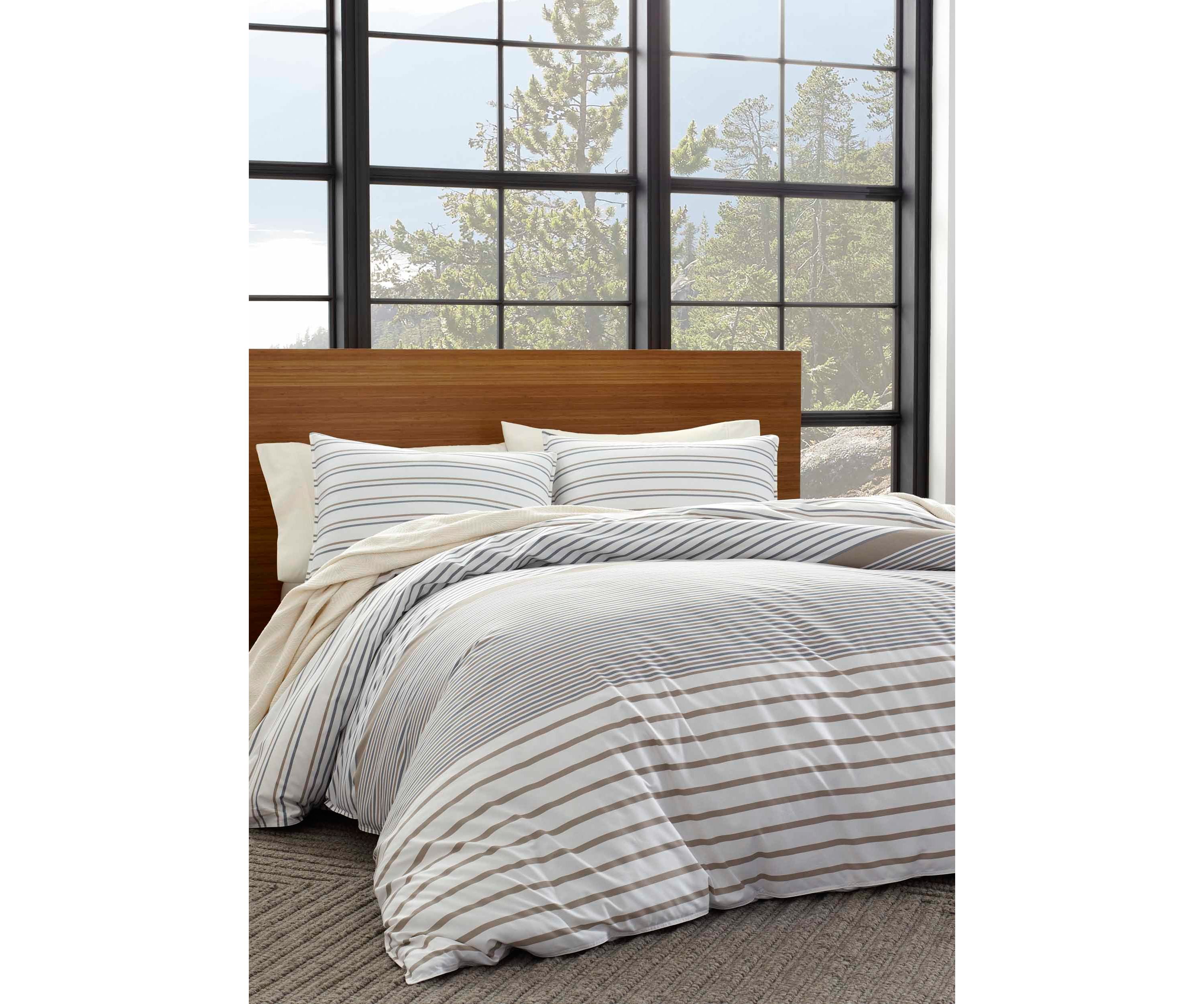 Cooper Stripe Cotton Duvet Cover Set