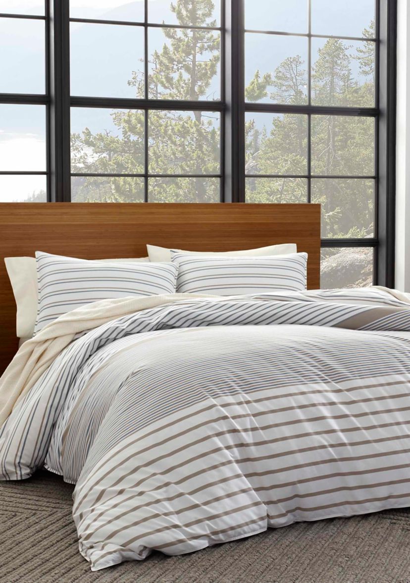 Cooper Stripe Cotton Duvet Cover Set