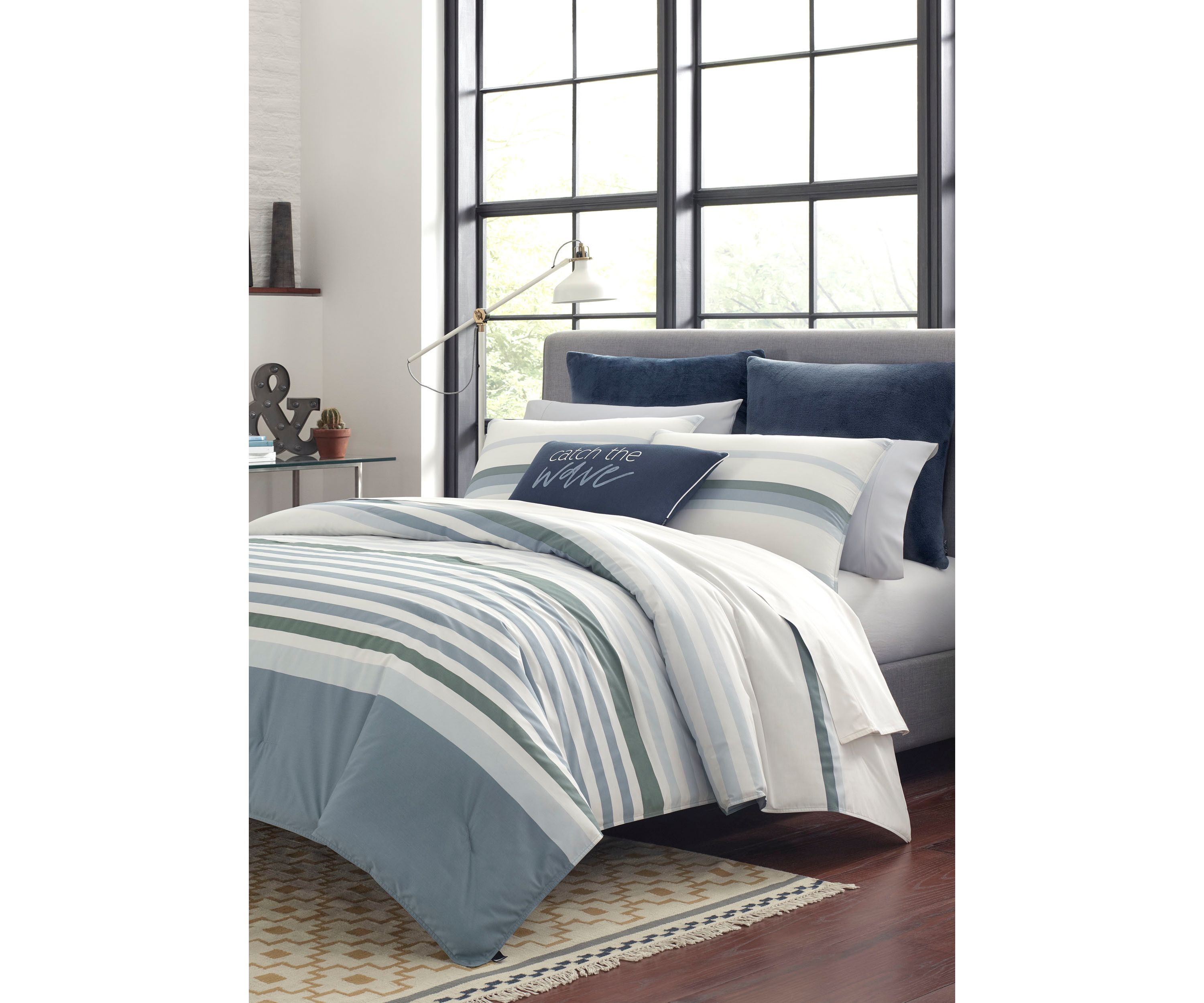 Lansier Gray Cotton Duvet Cover Set
