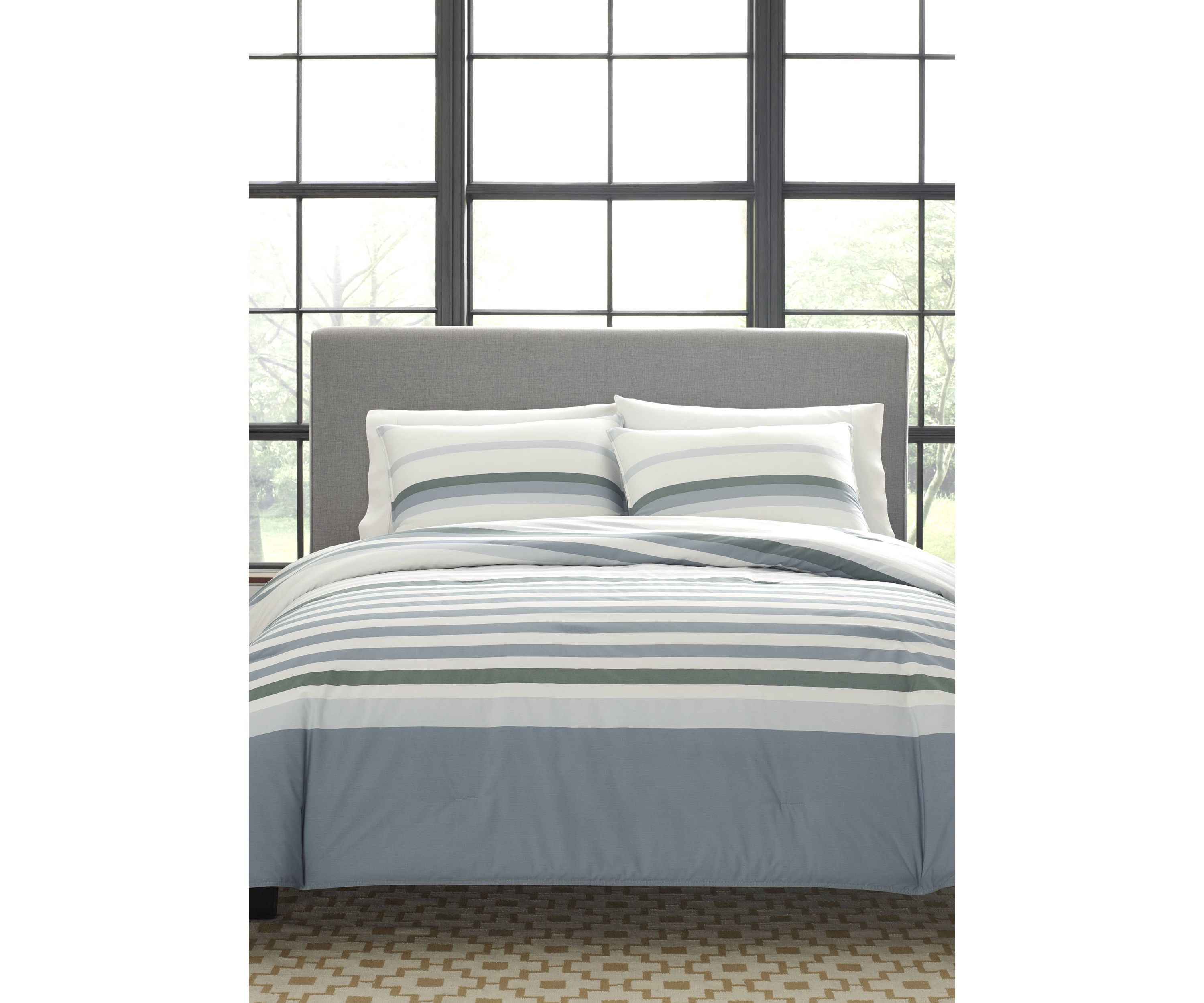 Lansier Gray Cotton Duvet Cover Set