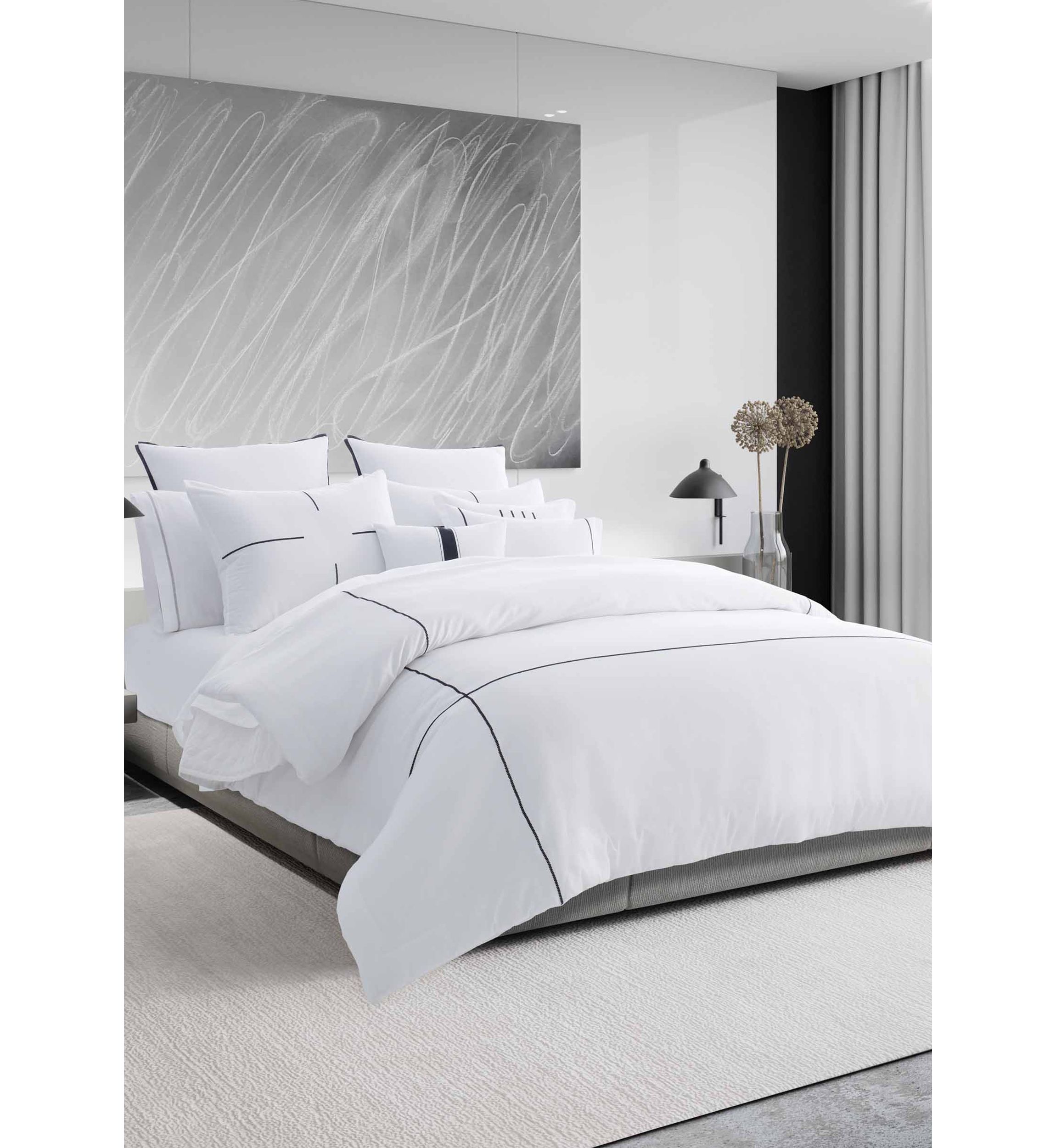 Zig Zag Cotton Sateen Duvet Cover Set