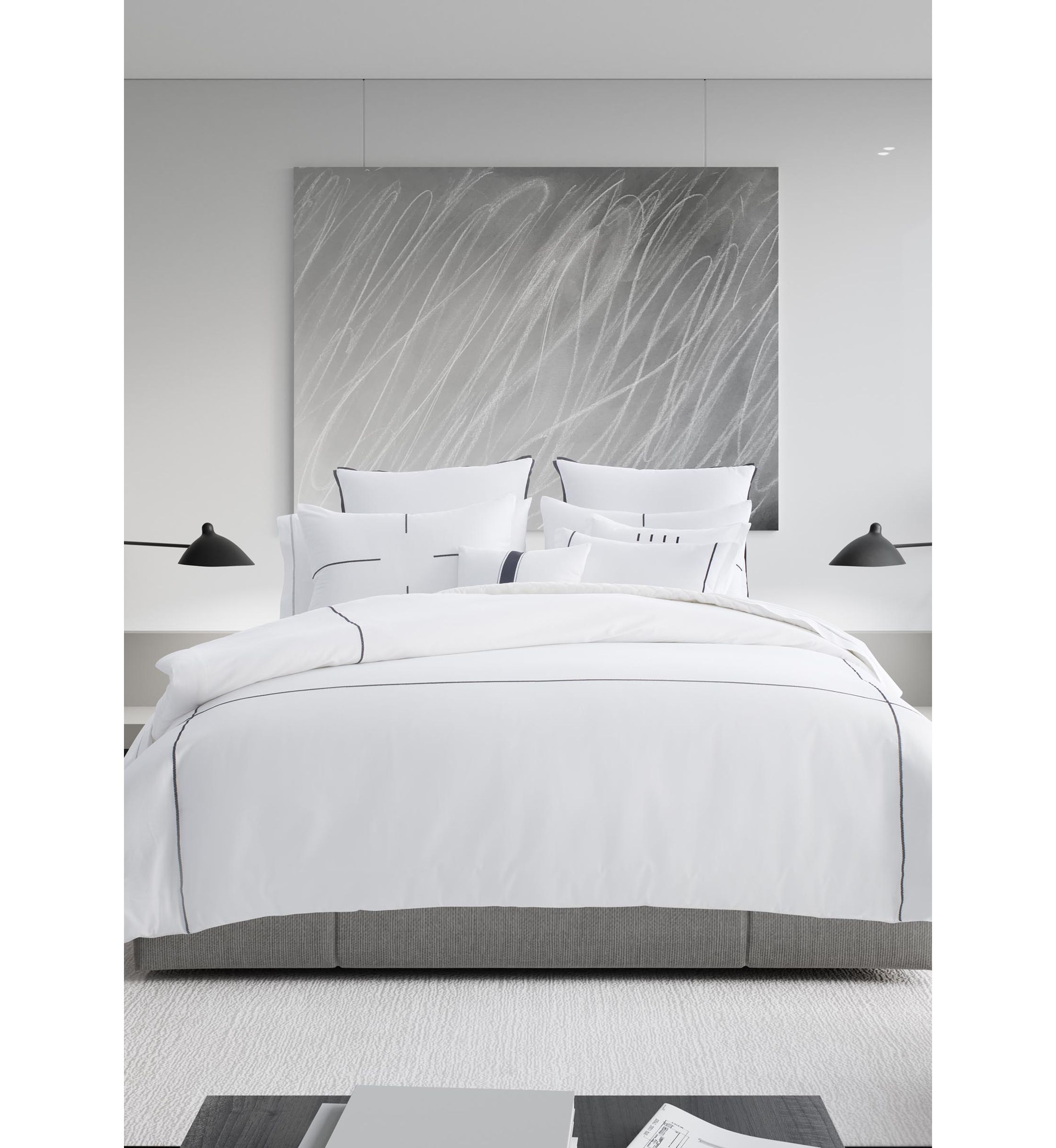 Zig Zag Cotton Sateen Duvet Cover Set