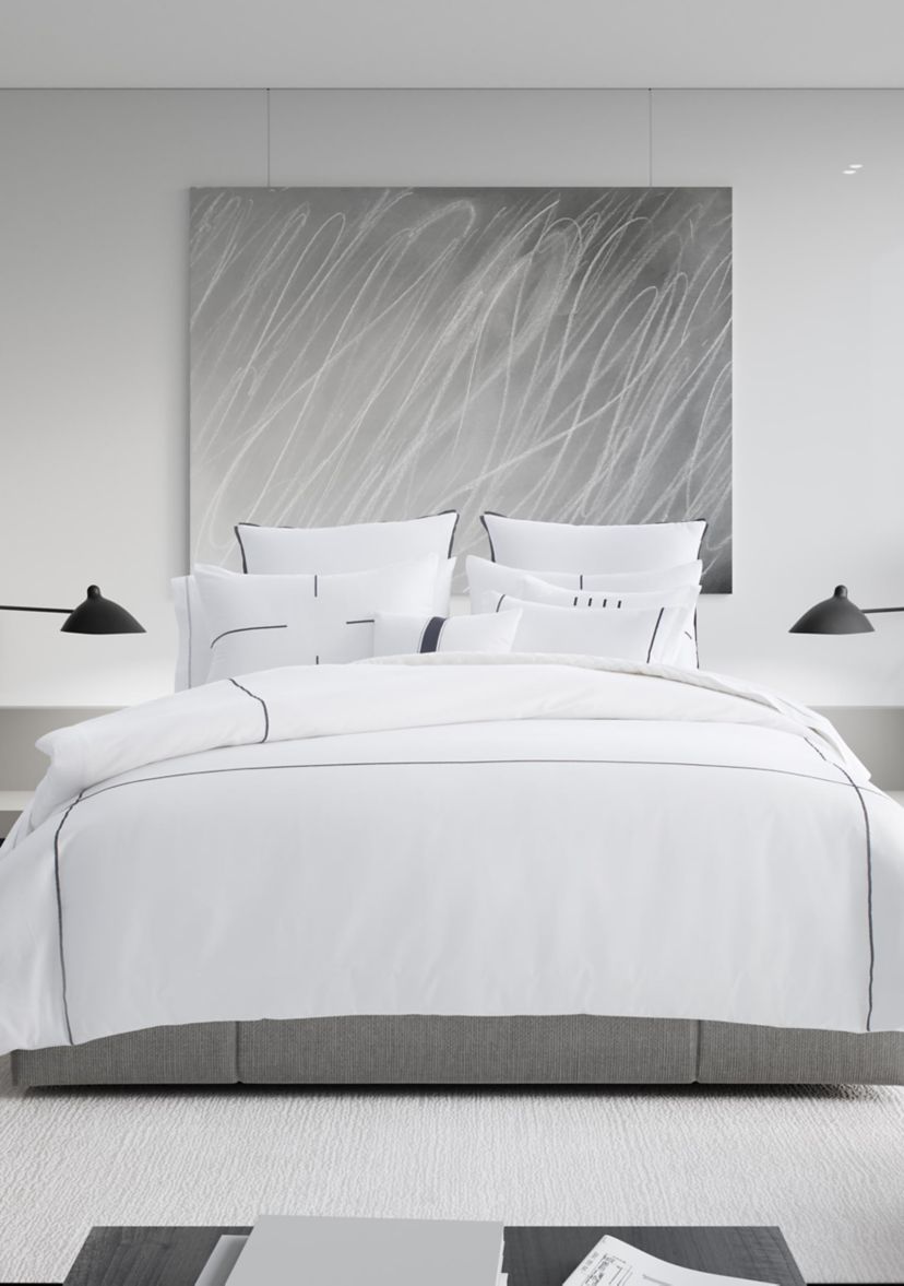 Zig Zag Cotton Sateen Duvet Cover Set