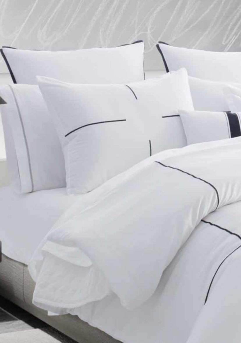 Zig Zag Cotton Sateen Duvet Cover Set
