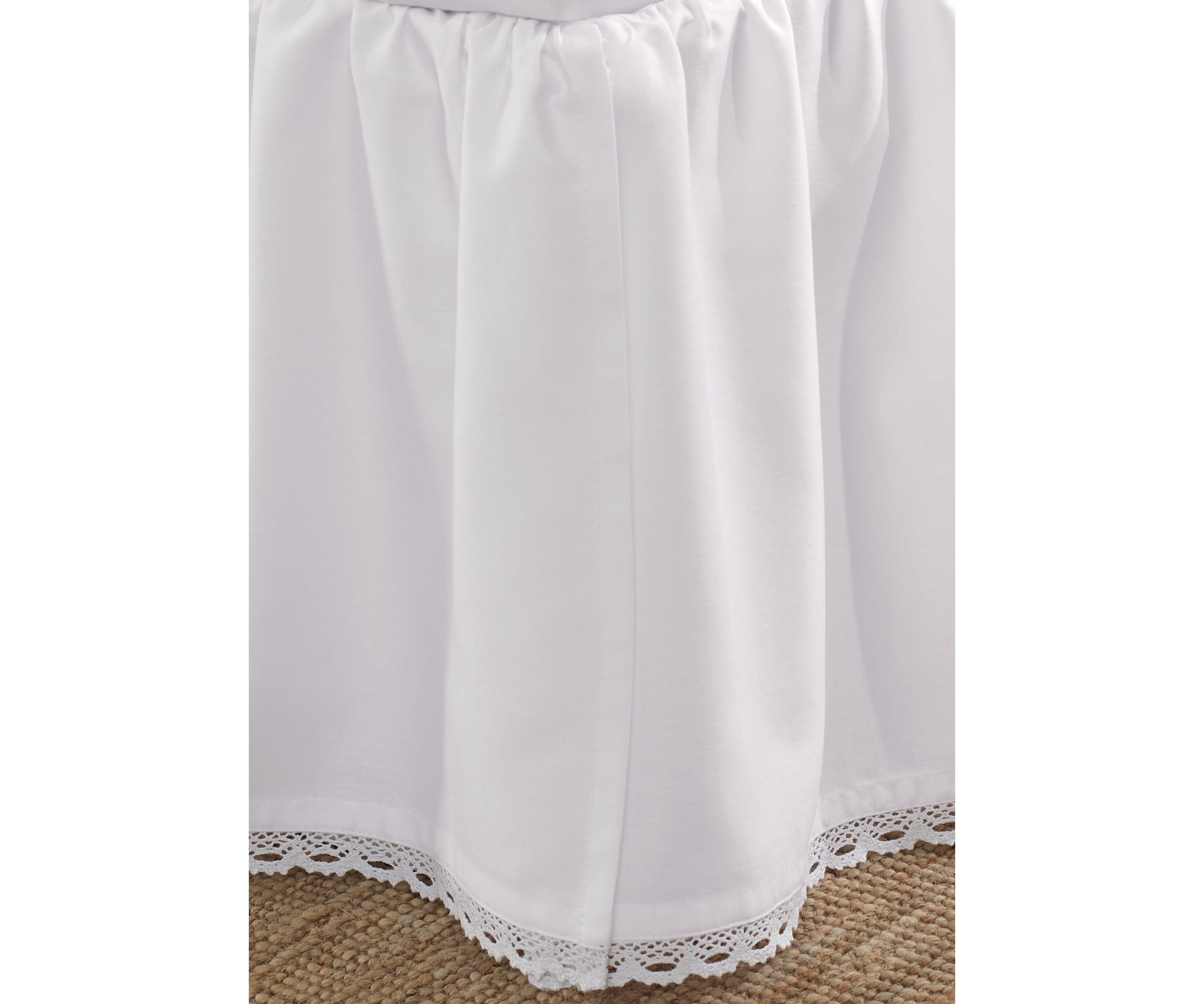 Crochet Ruffle Cotton Sateen Ruffled Bedskirt