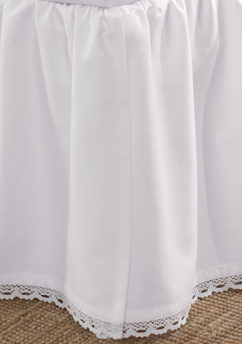 Crochet Ruffle Cotton Sateen Ruffled Bedskirt