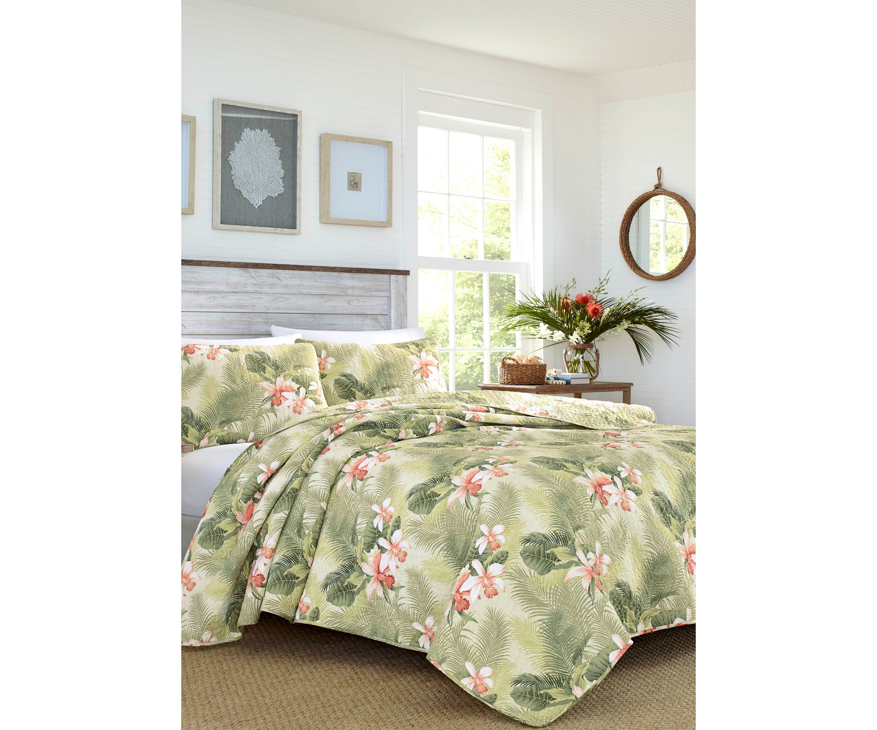 Tropical Orchid Quilt Sham Set
