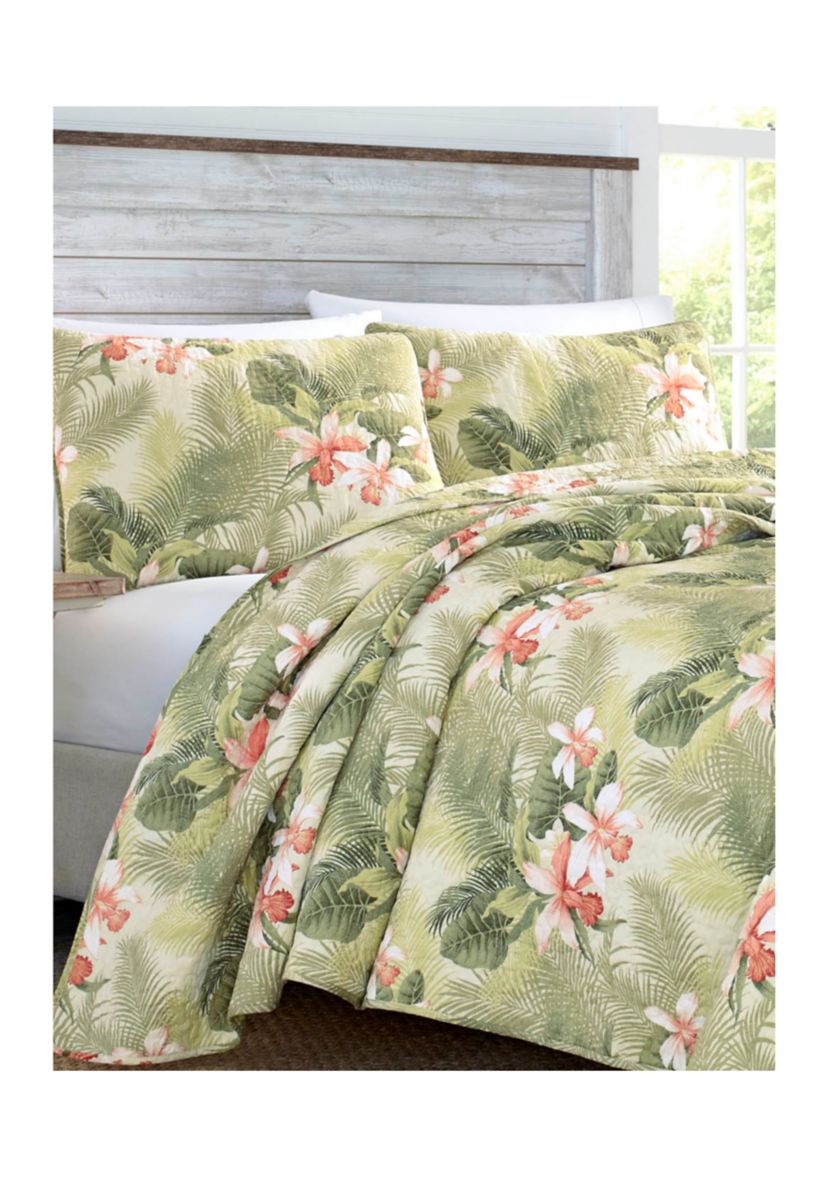 Tropical Orchid Quilt Sham Set