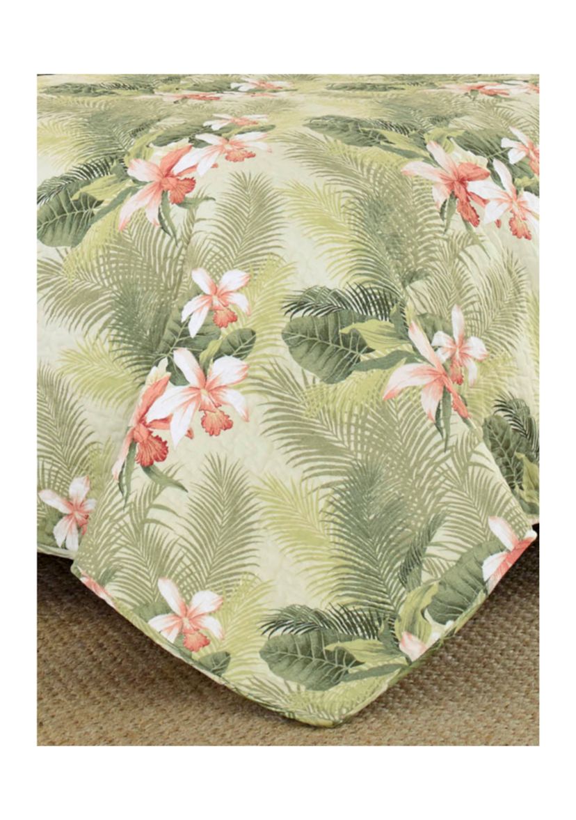 Tropical Orchid Quilt Sham Set