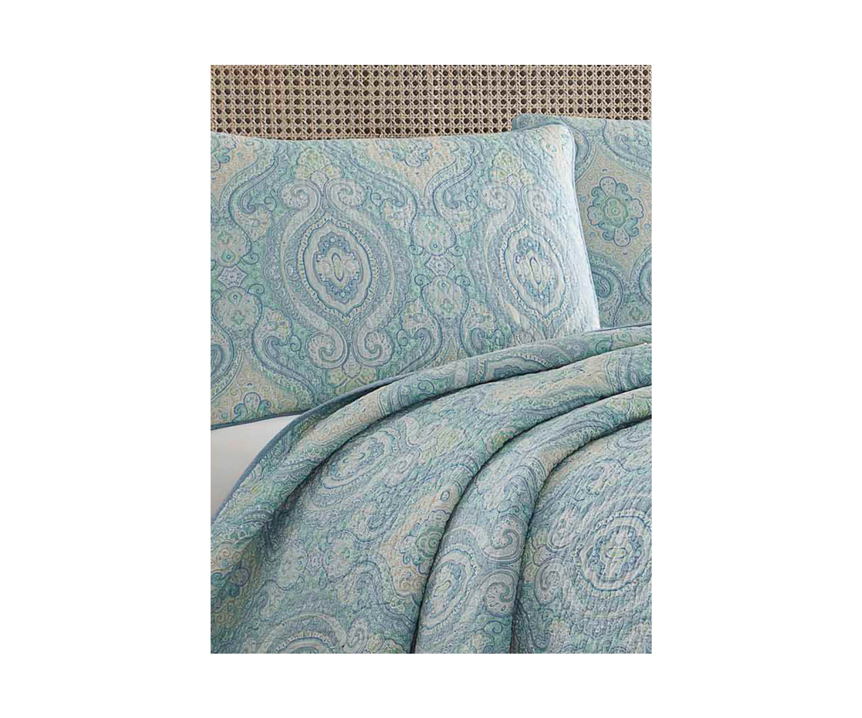 Turtle Cove 3-Piece Paisley Cotton Quilt Set