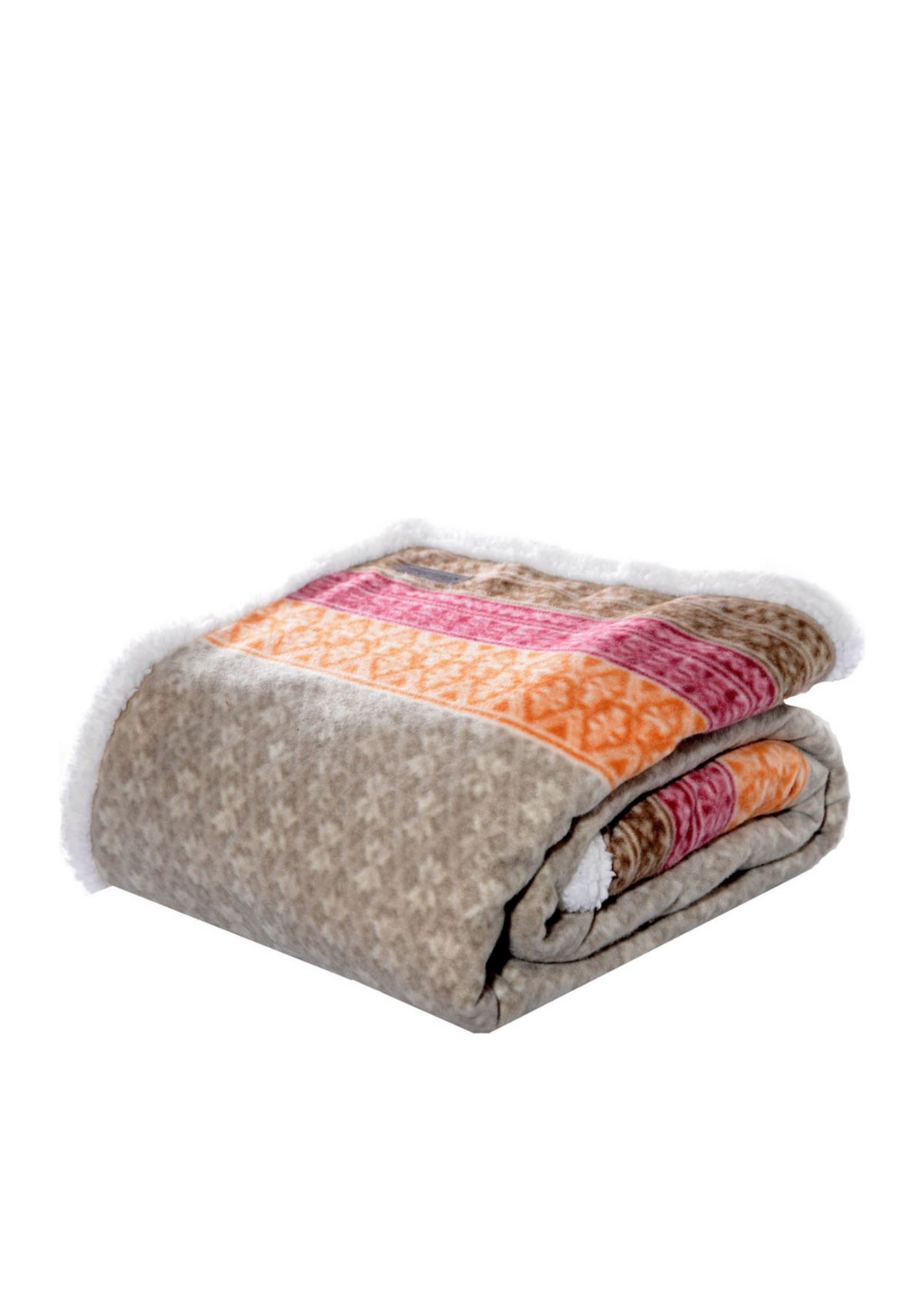 Fair Isle Khaki Throw