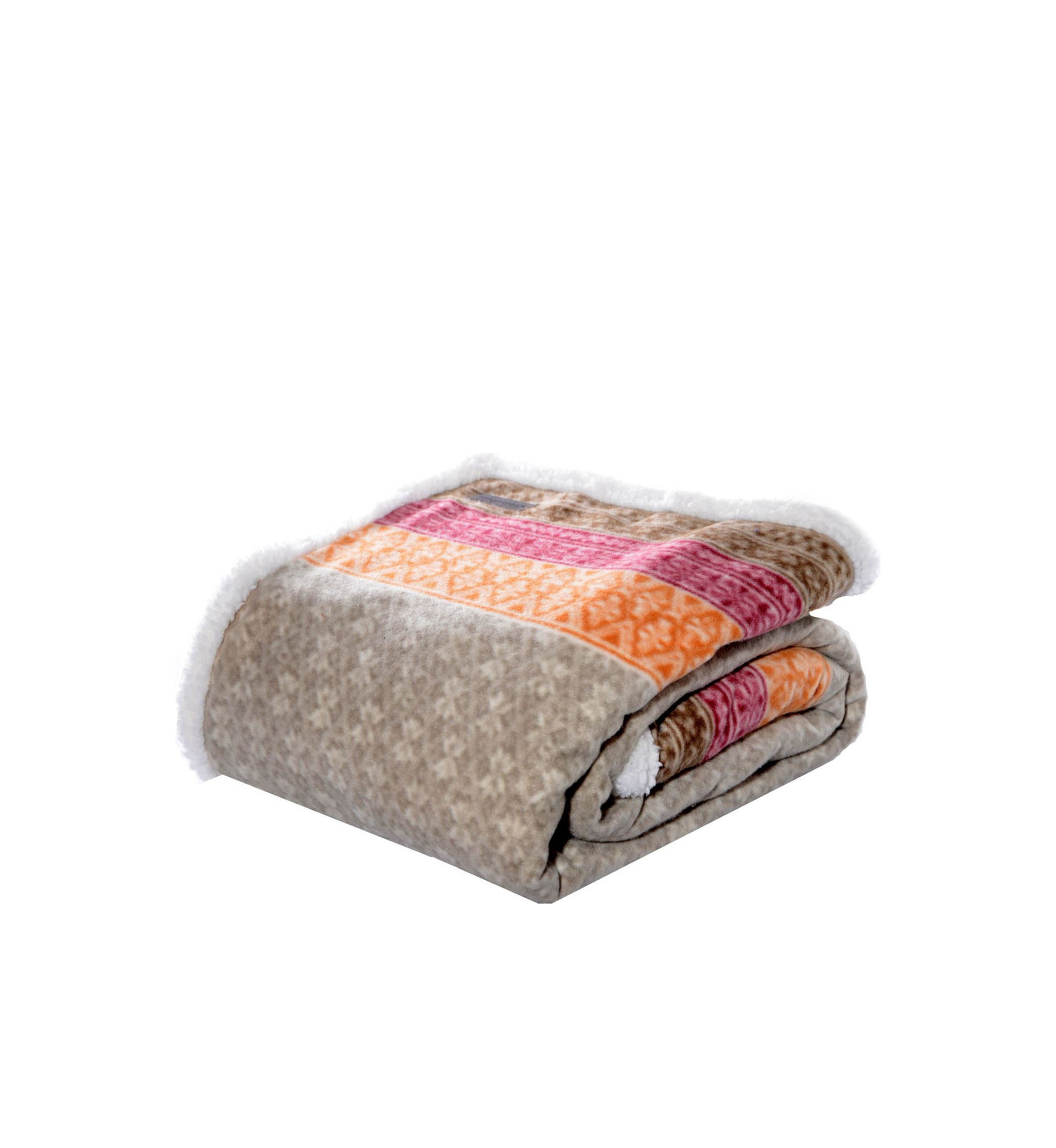 Fair Isle Khaki Throw