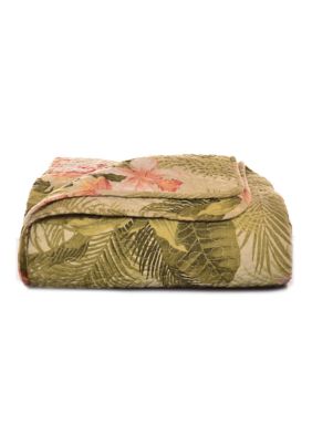 Tropical Orchid Throw Blanket