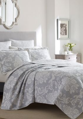 laura ashley twin venetia gray quilt se