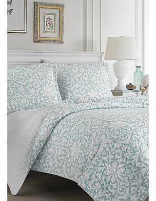 Laura Ashley Mia Soft Blue Quilt Set Belk